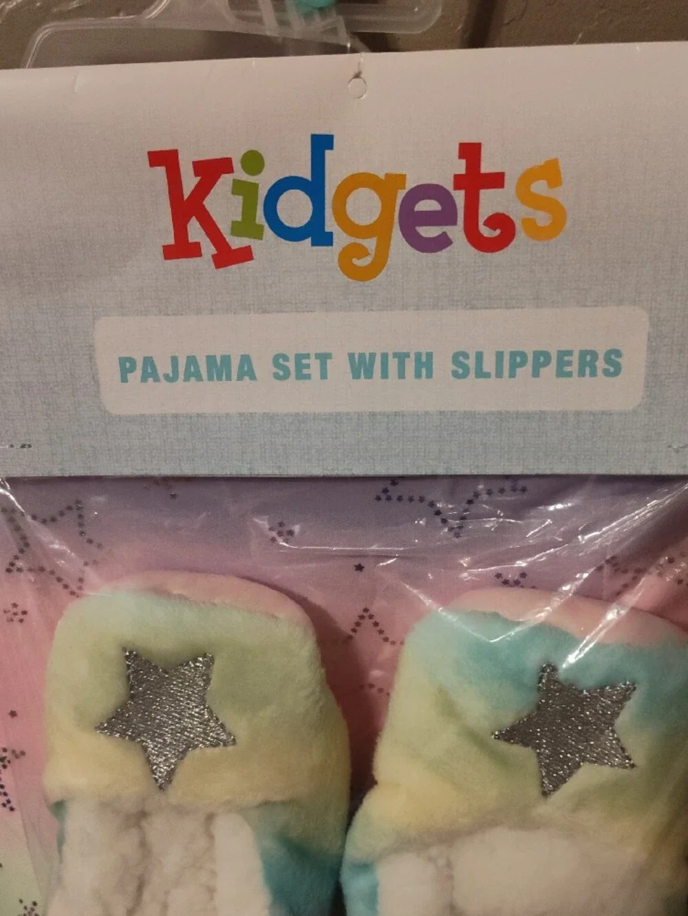Kidgets Rainbow Star Long Sleeve Kids Pajama Set - Pastel